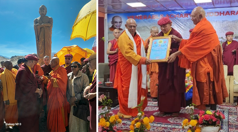 ඉන්දියාවේ ලඩාක් අගනුවර ධර්මපාල පිළිරුවක් ස්ථාපනය කෙරේ ඉන්දියාවේ ලඩාක් අගනුවර ධර්මපාල පිළිරුවක් ස්ථාපනය කෙරේ